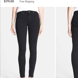 PAIGE Black Hoxton ankle skinny jeans